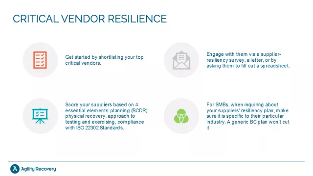 critical vendor resilience chart