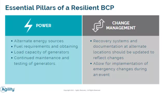 power and change management for bcp