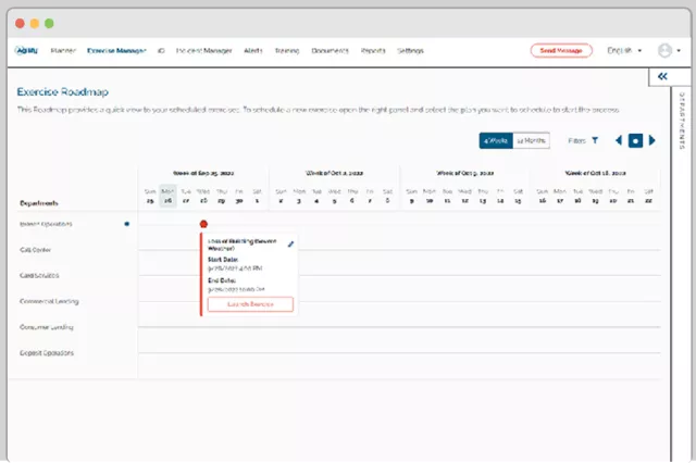 Exercise Manager Exercise Roadmap