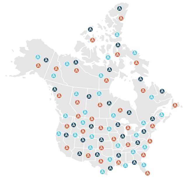 Map of north america