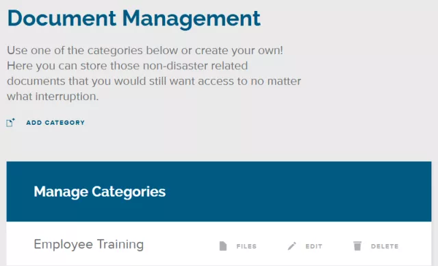 Recovery Document Management