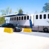 Mobile banking trailer - drive through lane